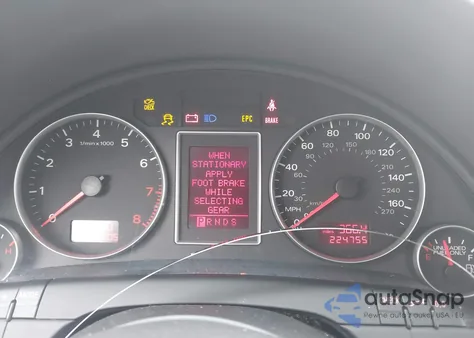 2007 Audi A4 2.0T from USA, damaged, VIN WAUDF78E27A062686